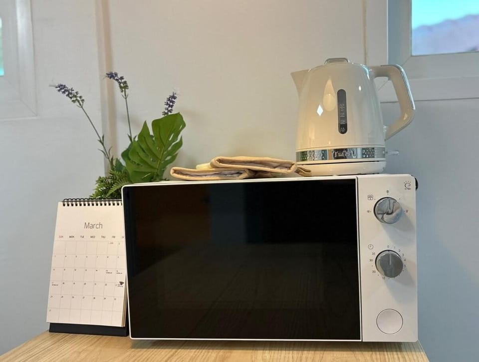 Kitchen or kitchenette, minibar, stove
