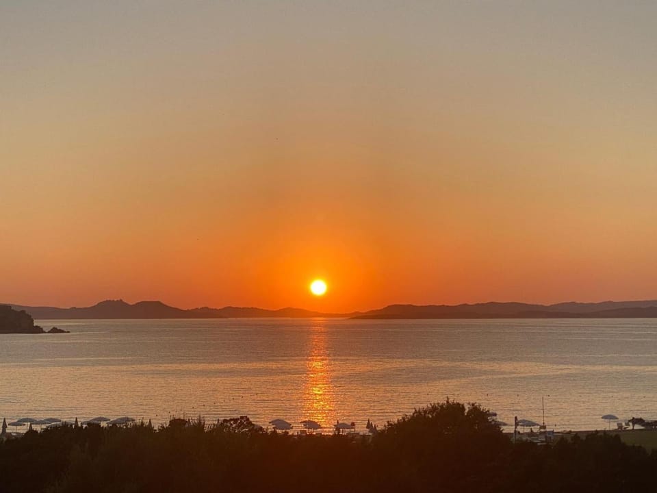Beach, Sea view, Sunset