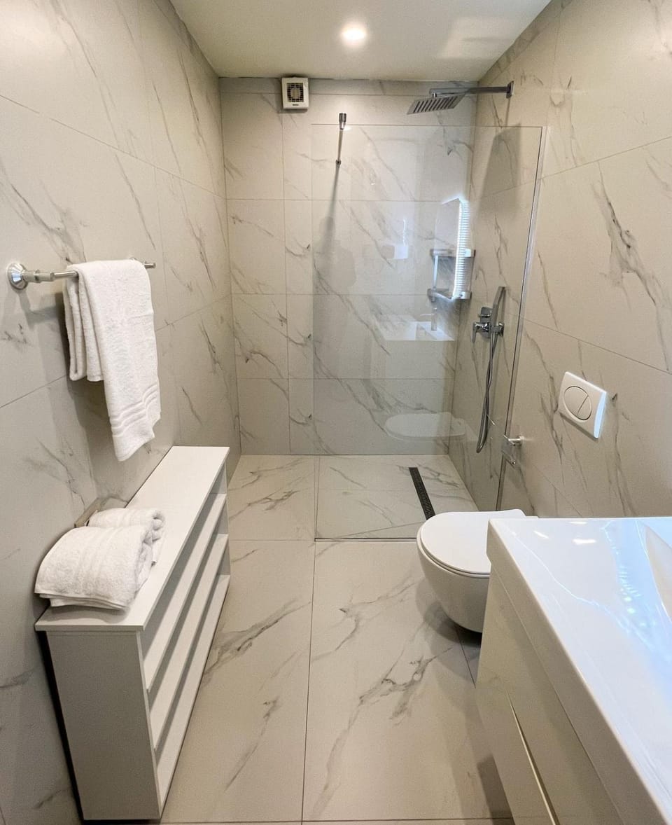 Shower, Toilet, Bathroom, towels