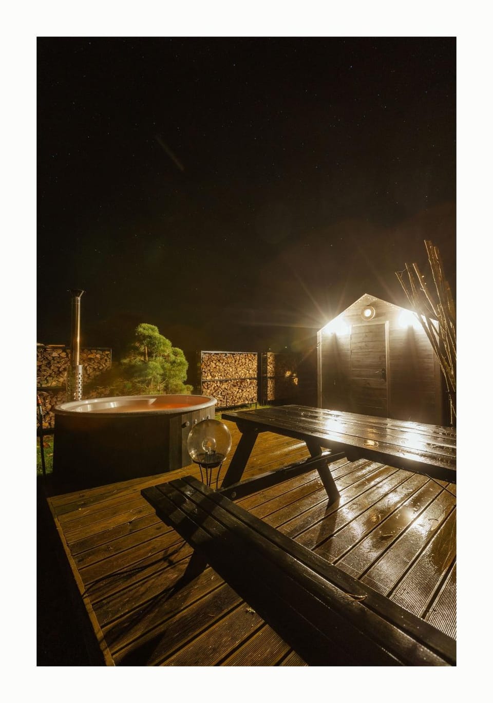 Patio, Night, Hot Tub