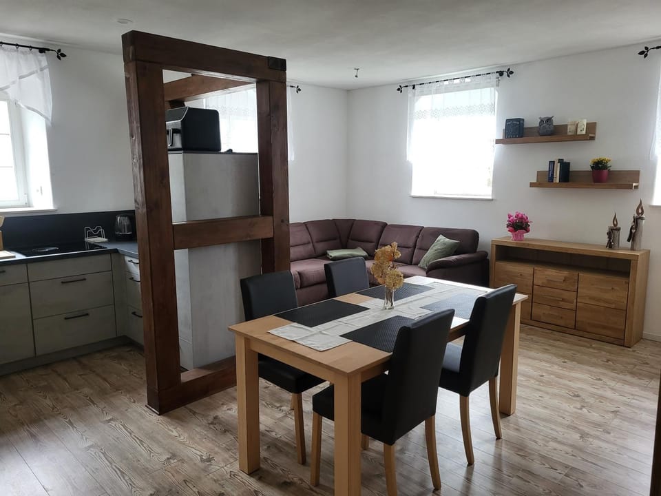 Living room, Seating area, Dining area
