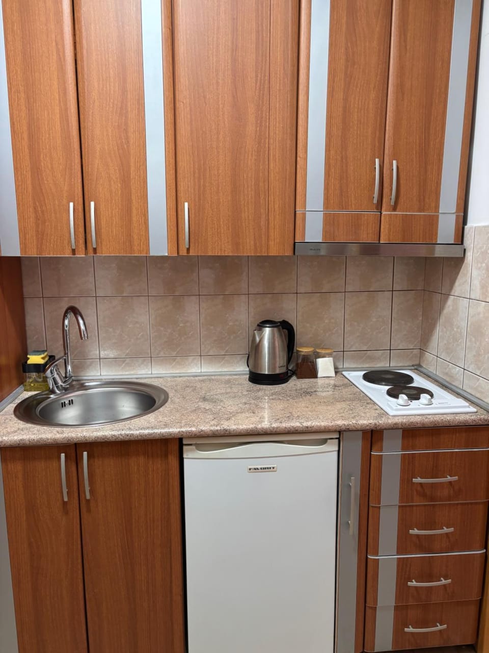 Coffee/tea facilities, Kitchen or kitchenette, minibar, stove