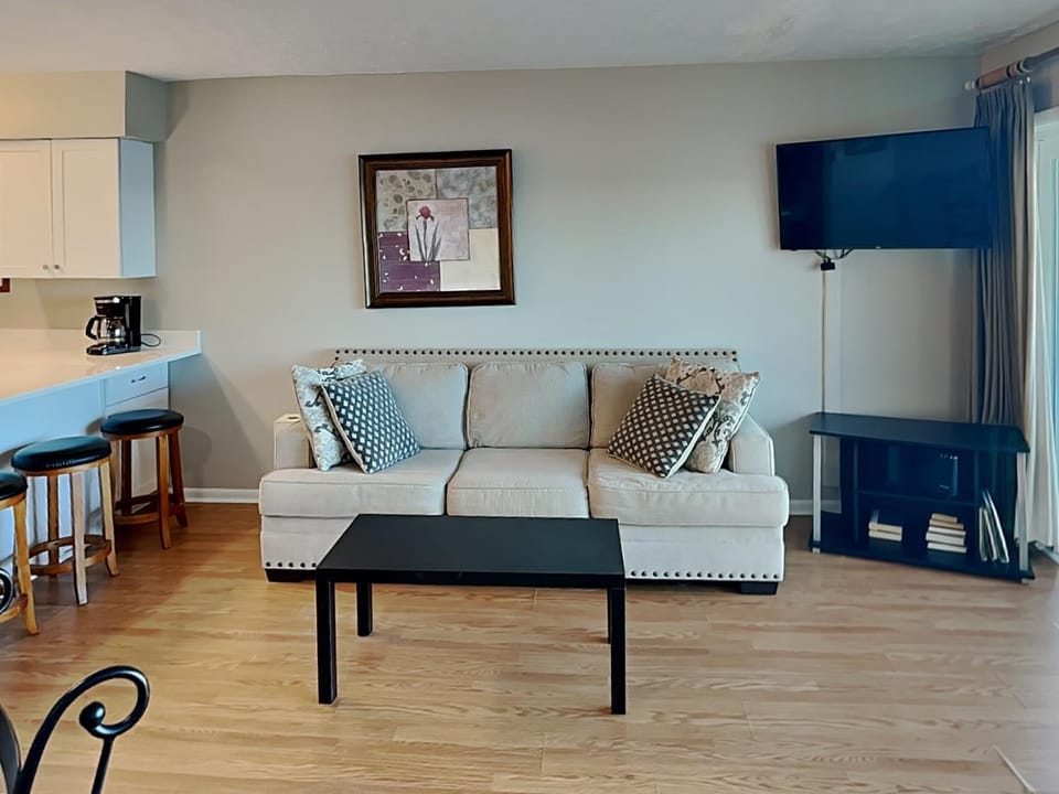 TV and multimedia, Kitchen or kitchenette, Living room, Seating area, furniture