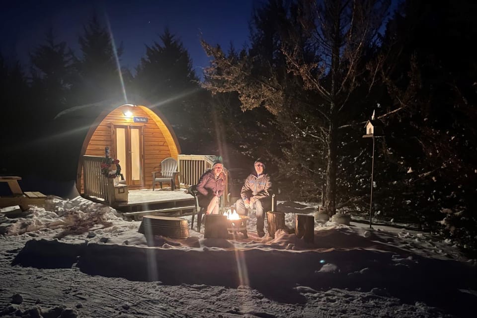 Property building, Night, Natural landscape, Winter