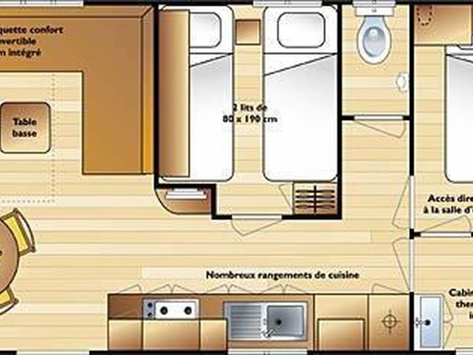 Mobil home avec terrasse - 4 pers. - API-1-52-1590 Campground/ 
RV Resort in Occitanie