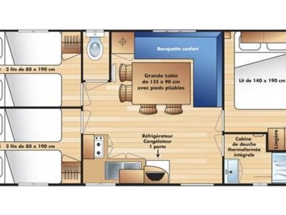 Mobil home - 6 pers., terrasse - API-1-52-1587 Campground/ 
RV Resort in Occitanie