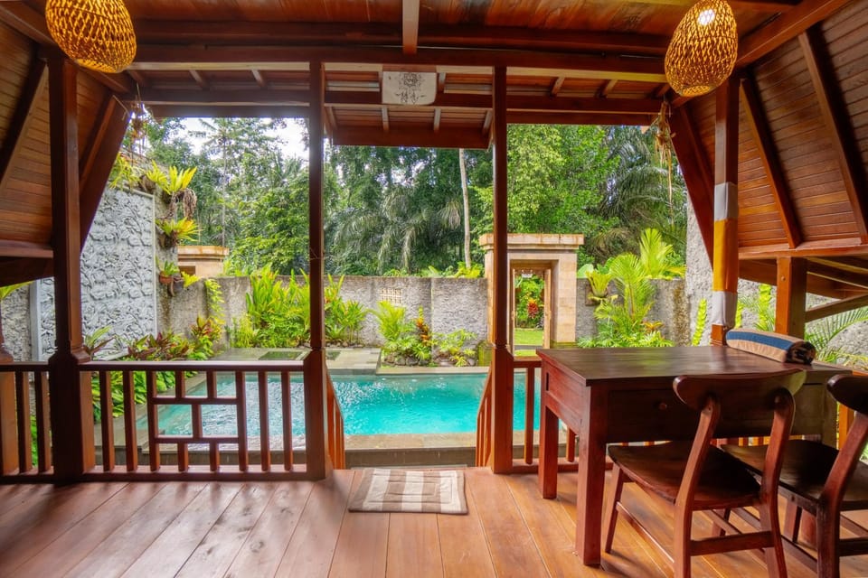 Patio, Day, Garden, View (from property/room), Balcony/Terrace, Dining area, Garden view, Pool view, Swimming pool, sunbed