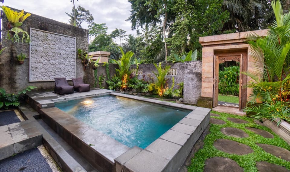 Spring, Day, Natural landscape, Garden, Garden view, Pool view, Swimming pool, Swimming pool