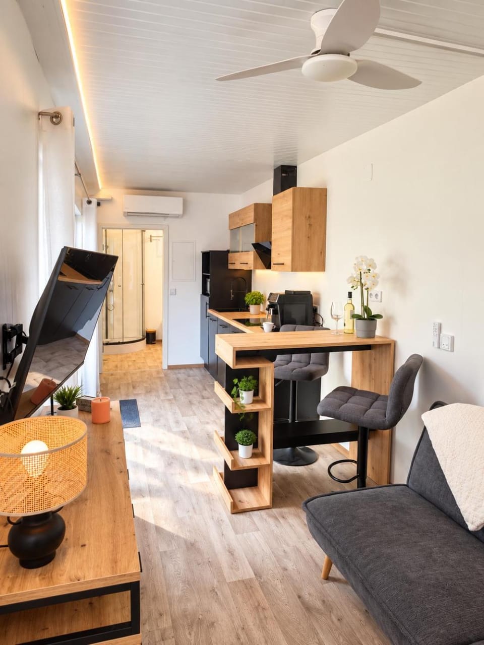 TV and multimedia, Kitchen or kitchenette, Living room, Dining area