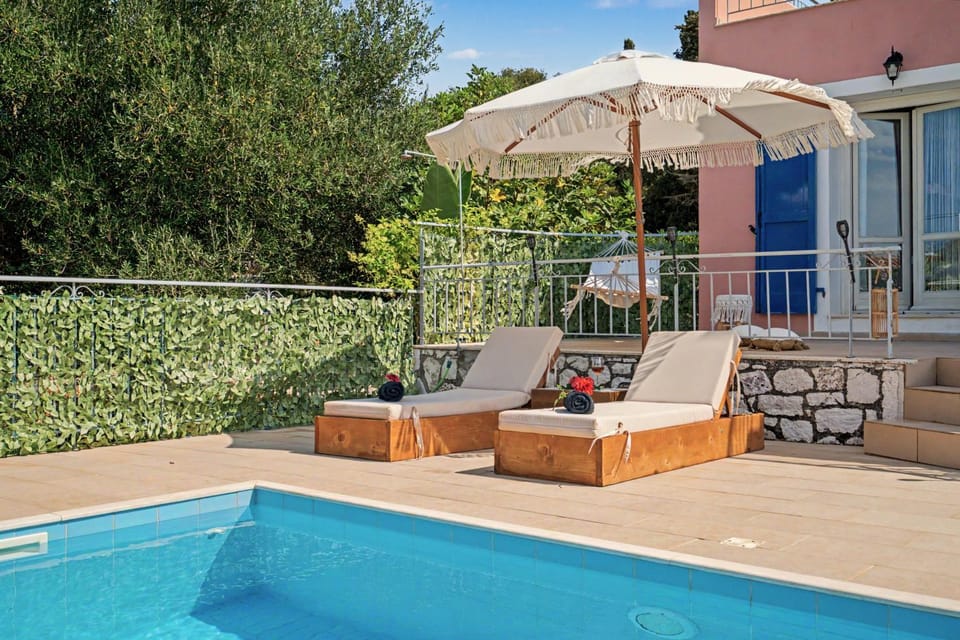 Property building, Living room, Swimming pool