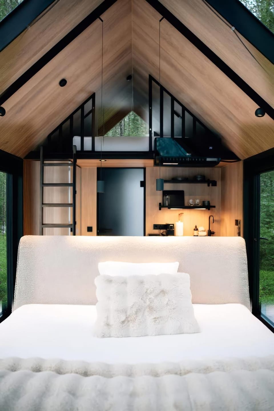 Bed, Kitchen or kitchenette, Photo of the whole room, Bedroom