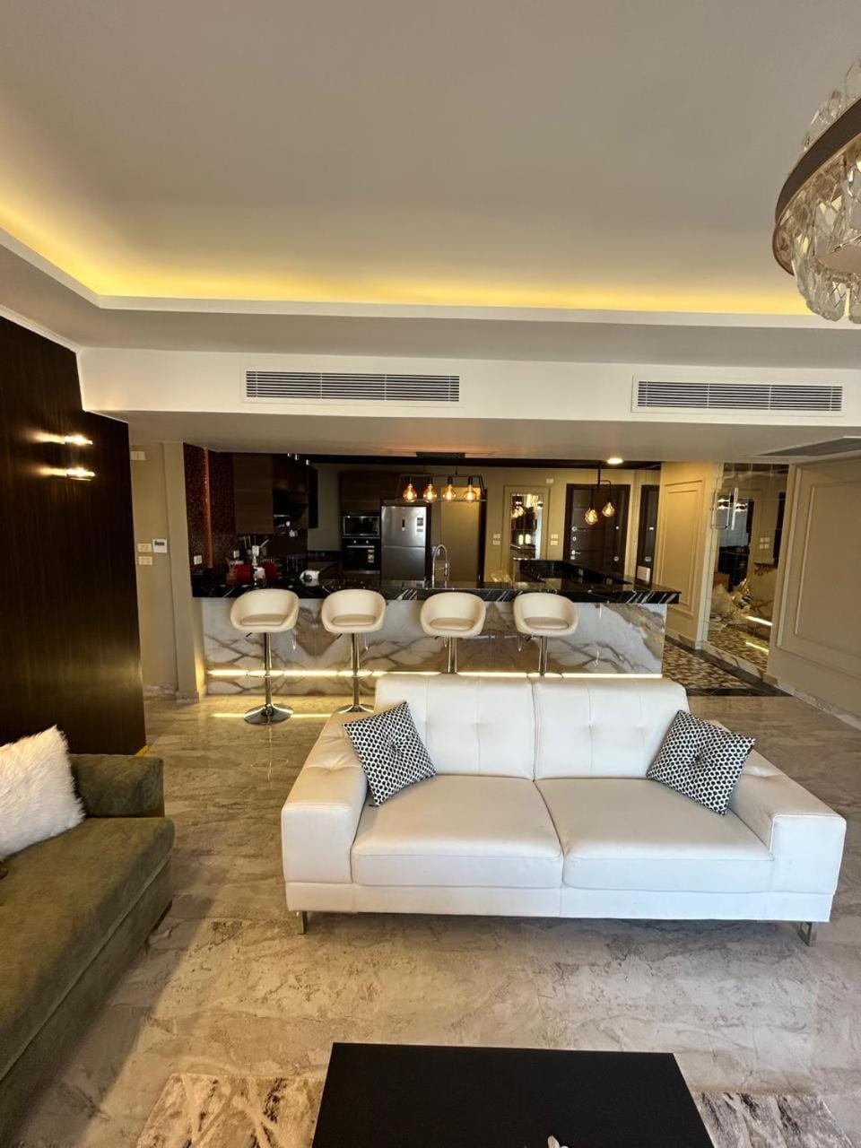 Living room, Seating area, air conditioner