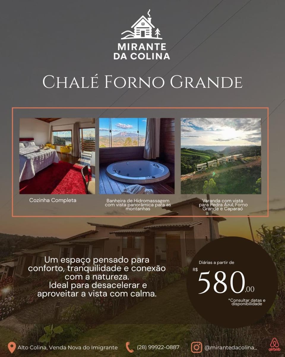 Chalés Mirante da Colina Nature lodge in State of Espírito Santo, Brazil