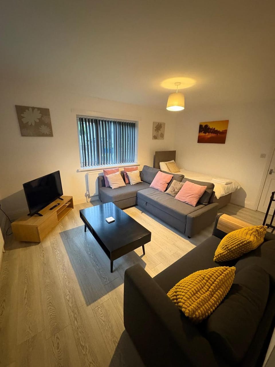 Communal lounge/ TV room, Bed, Living room