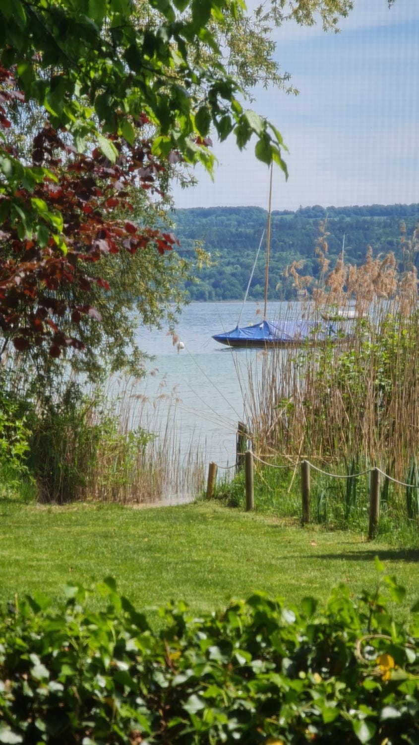 Bed, Lake view
