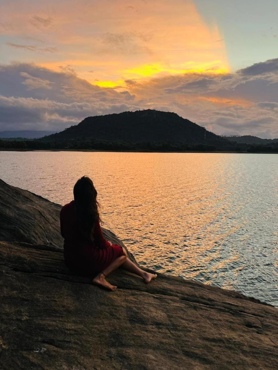 Day, Natural landscape, Lake view, Mountain view, River view, Sunset