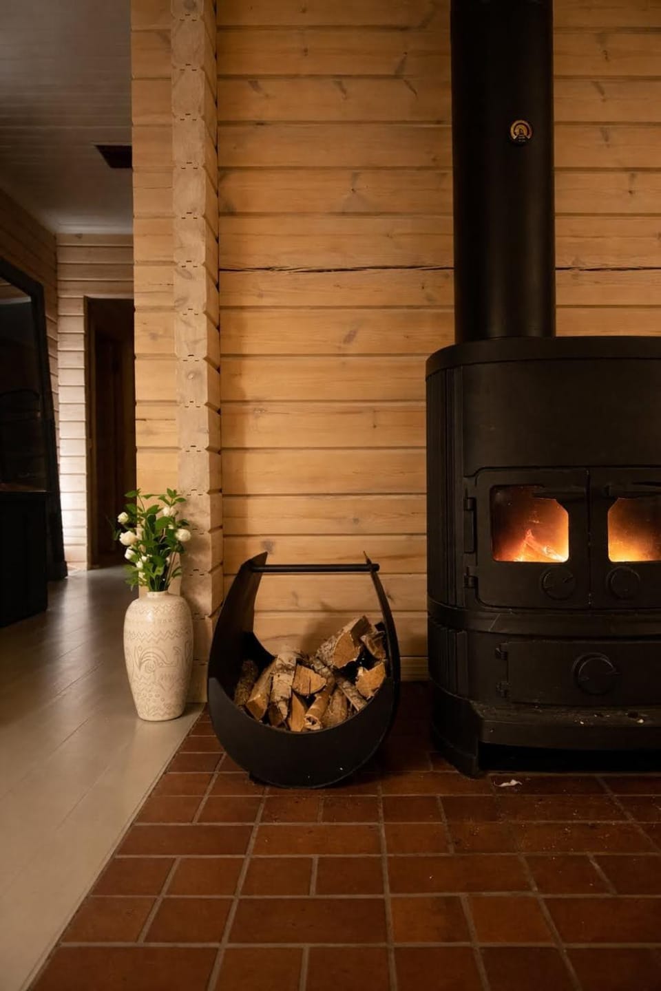 Living room, fireplace