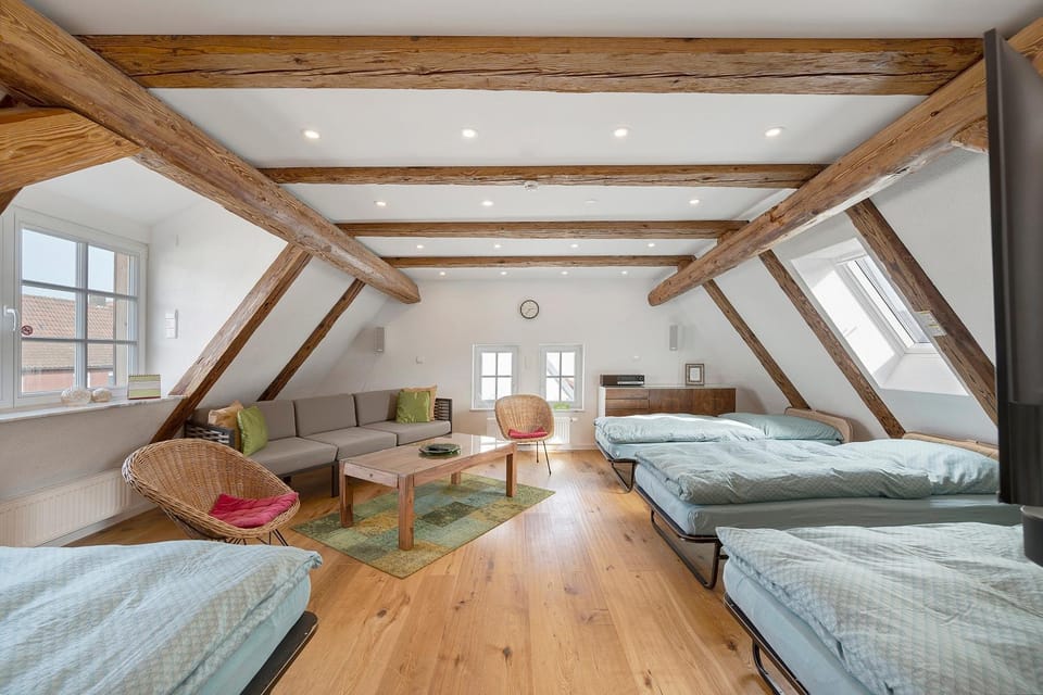 Property building, Living room, Bedroom