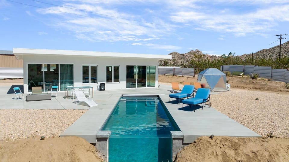 Property building, Patio, Seating area, Pool view, Swimming pool