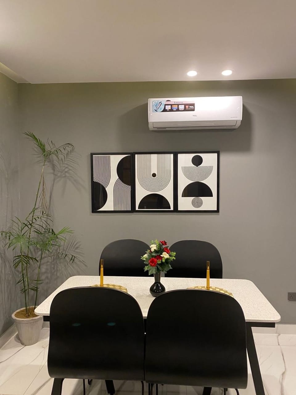 Living room, Dining area, air conditioner