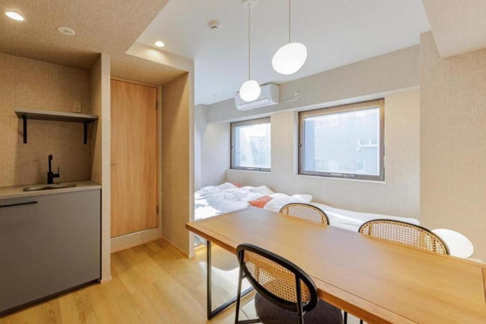 Bed, Kitchen or kitchenette, Living room, Photo of the whole room