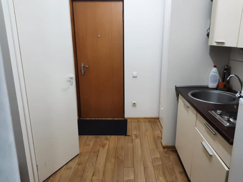 Kitchen or kitchenette, minibar, stove