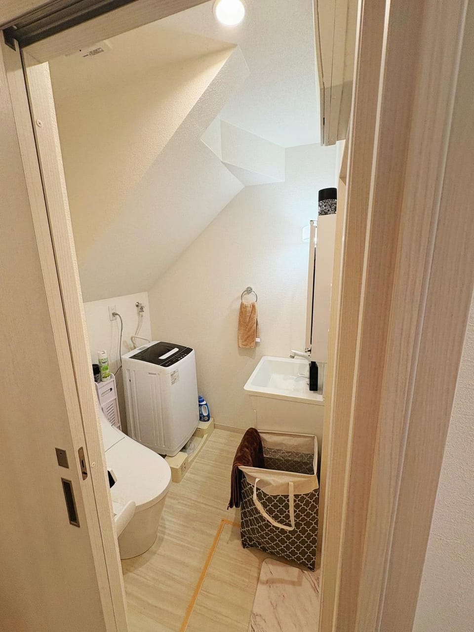 Toilet, washing machine