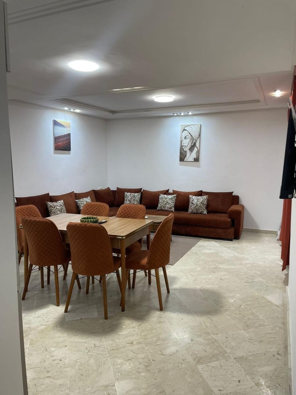 Living room, Seating area, Dining area