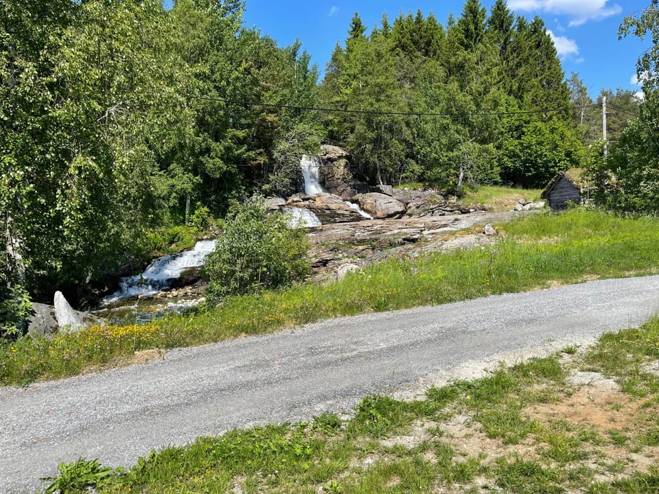 The house by the waterfall House in Vestland