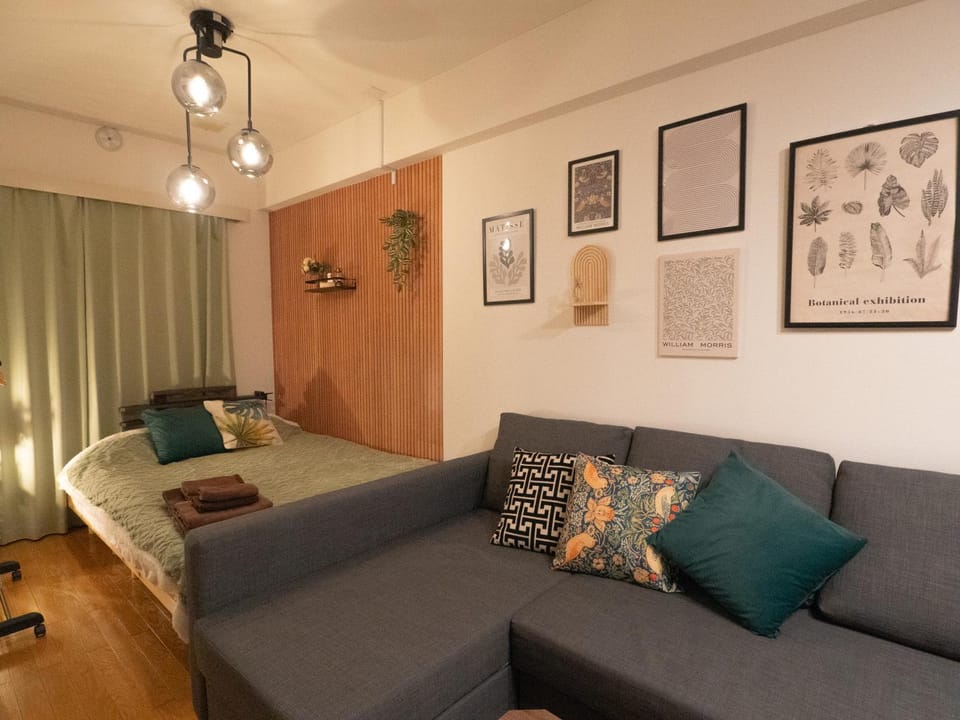 Bed, Living room, Photo of the whole room, Bedroom