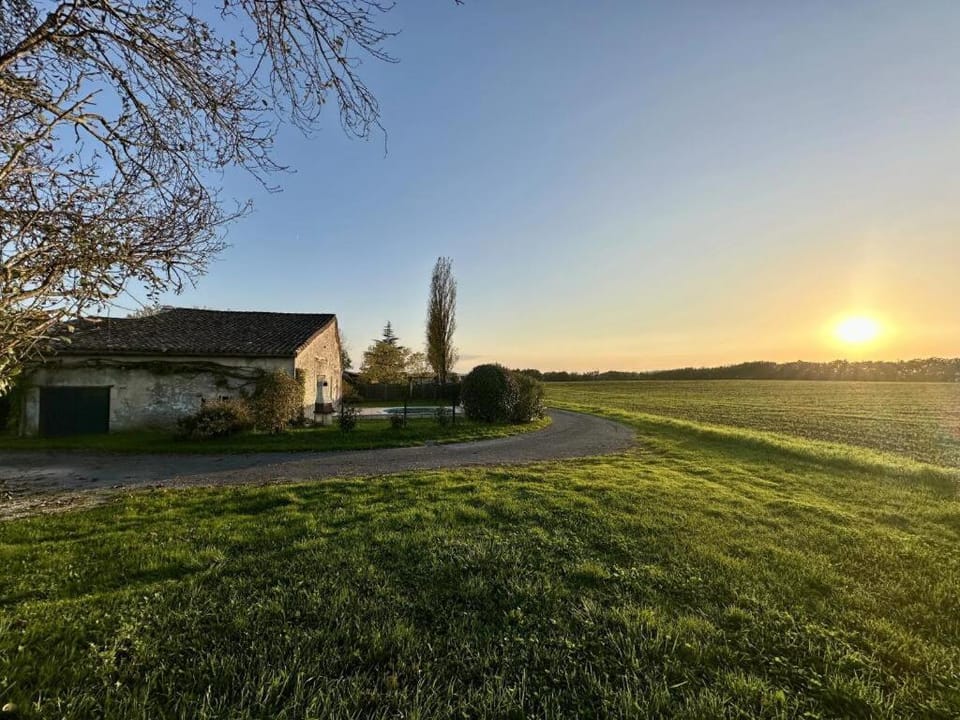 Property building, Natural landscape, Garden, Garden view, Sunset