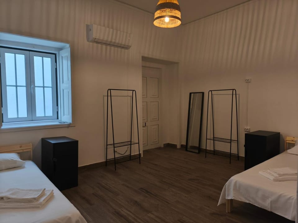 Bed, Bedroom, towels, wardrobe, air conditioner