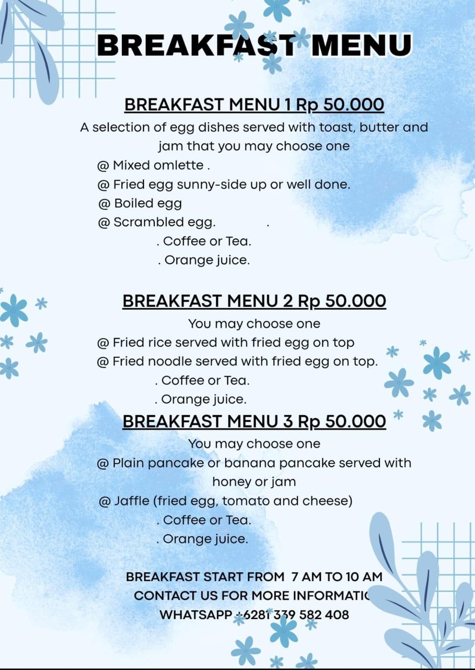 Food and drinks, Breakfast