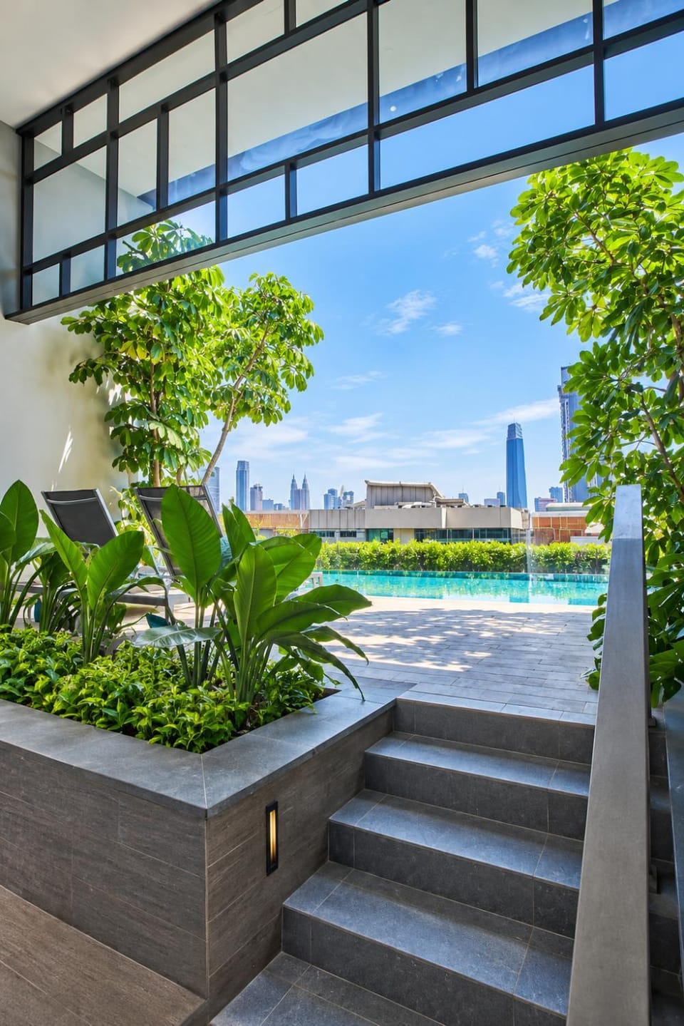 Property building, Day, View (from property/room), Balcony/Terrace, Garden view
