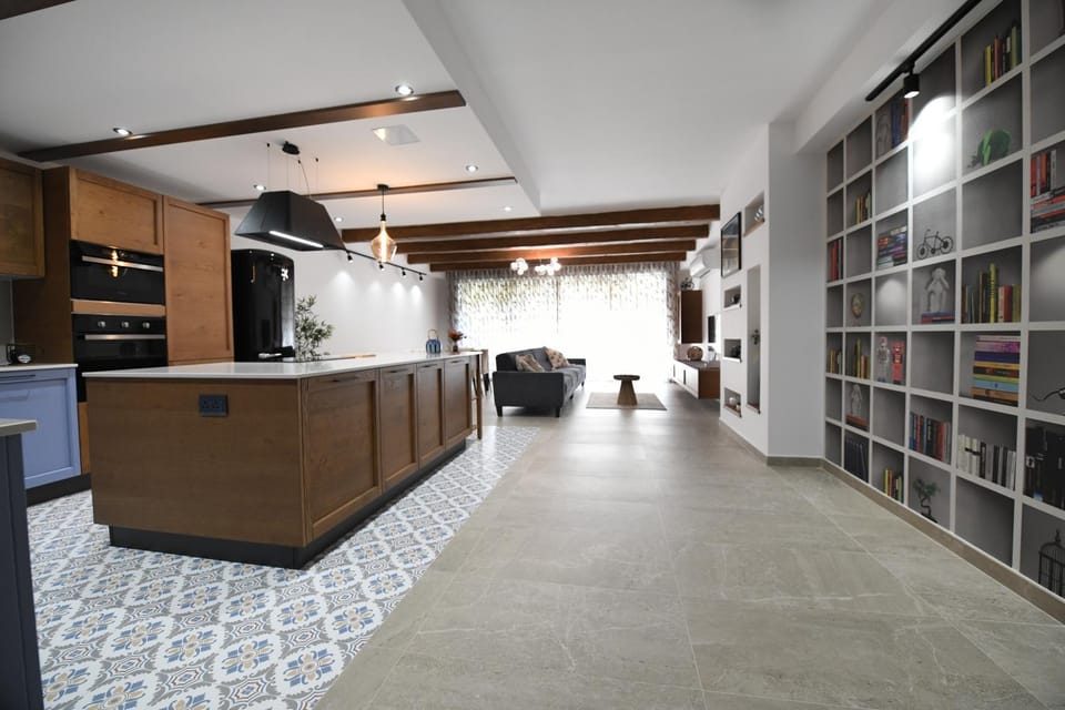 Living room, kitchen