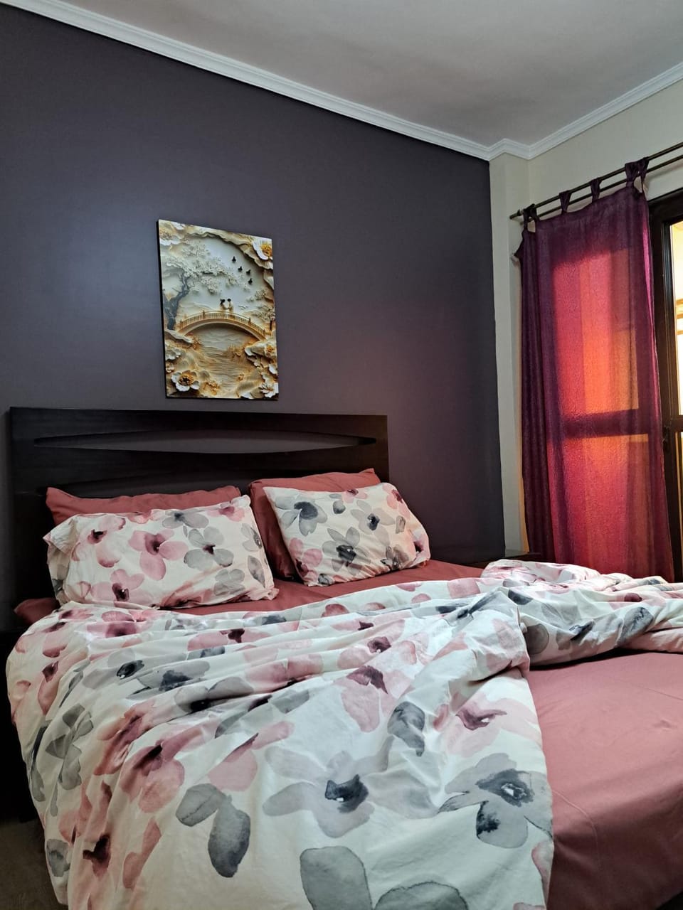 Bed, Bedroom, wardrobe, air conditioner