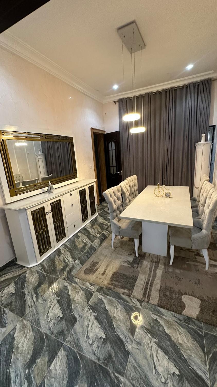 Dining area, air conditioner