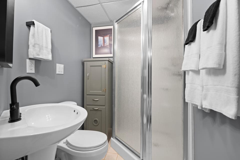Shower, Toilet, Bathroom, towels