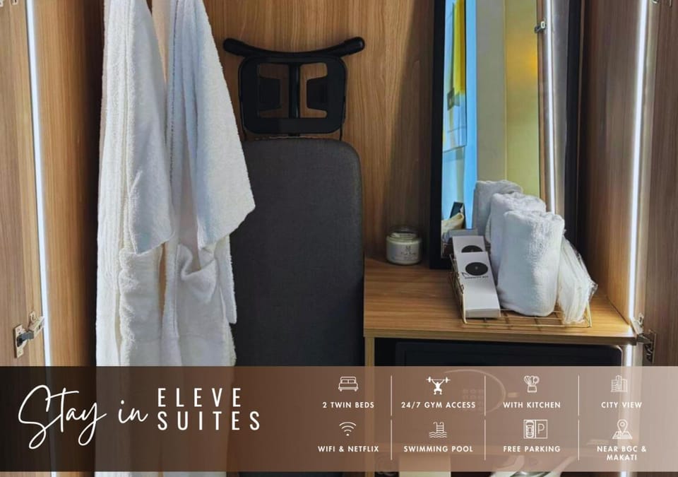 flat iron, towels