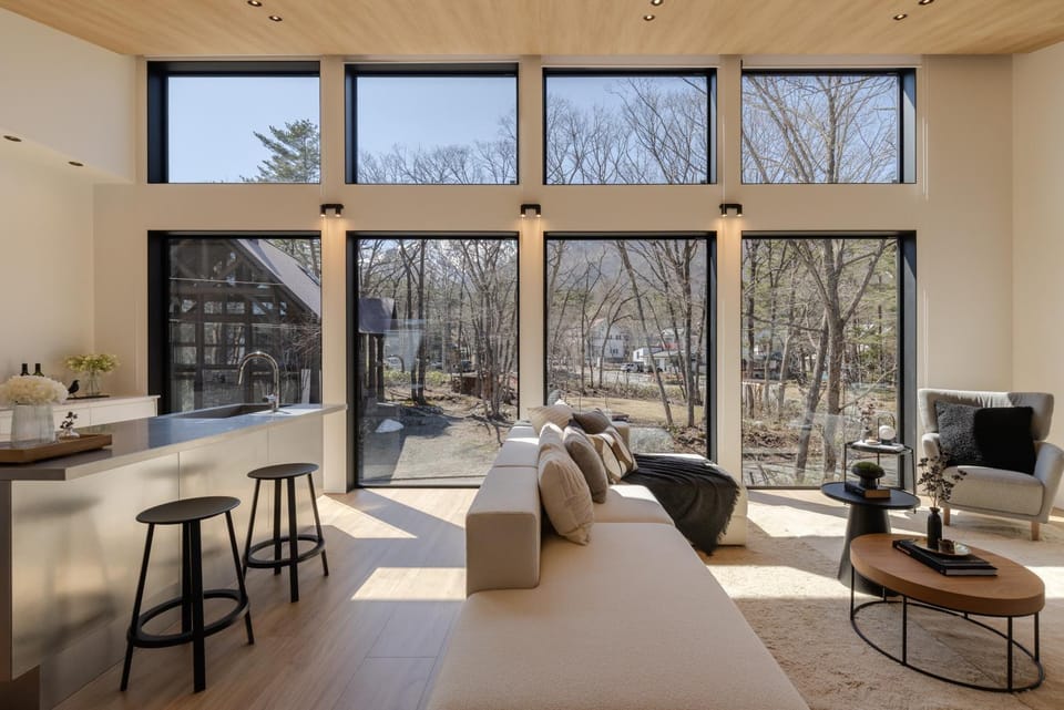 Living room, kitchen