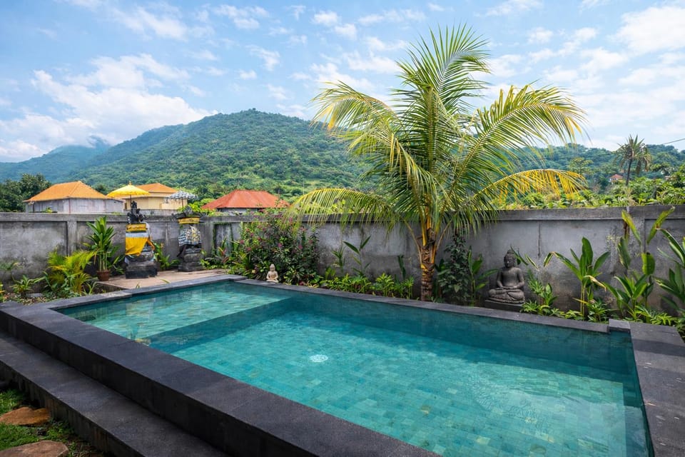 Natural landscape, Garden, Garden, Swimming pool
