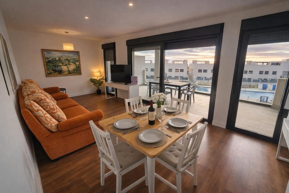 Living room, Seating area, Dining area