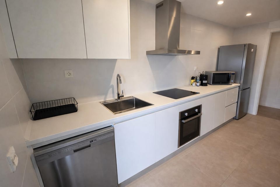 Kitchen or kitchenette, oven, stove