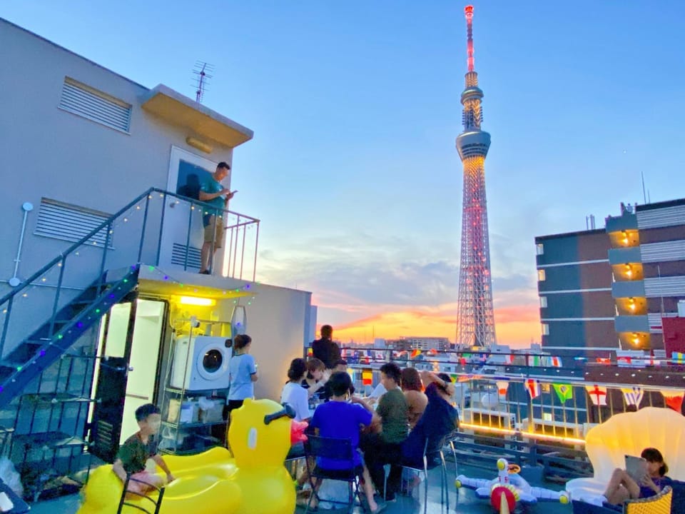 Skytree車站徒步5分 Tokyo東京夜景 機場直達 帶廚房 洗衣機 有電梯4 Apartment in Japan