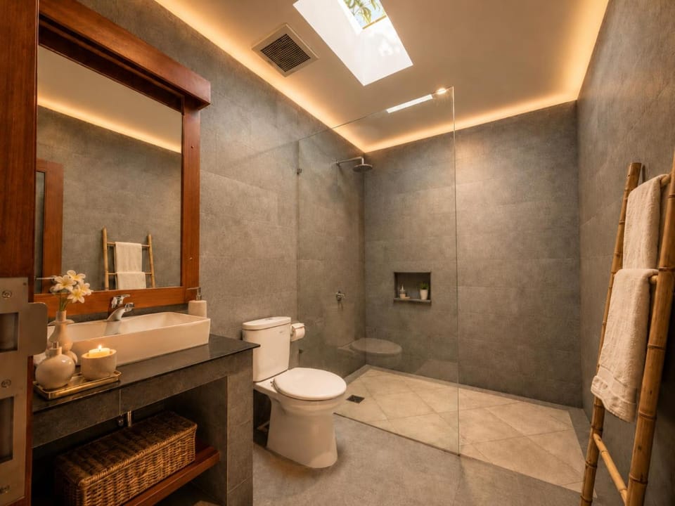 Shower, Toilet, Bathroom, towels