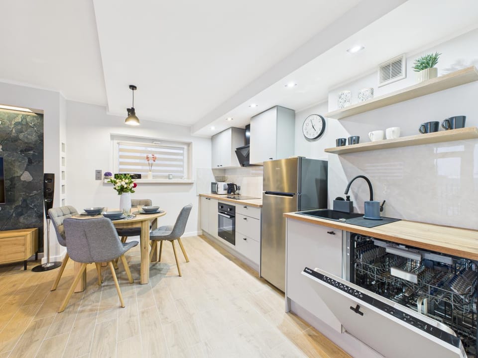 Living room, kitchen