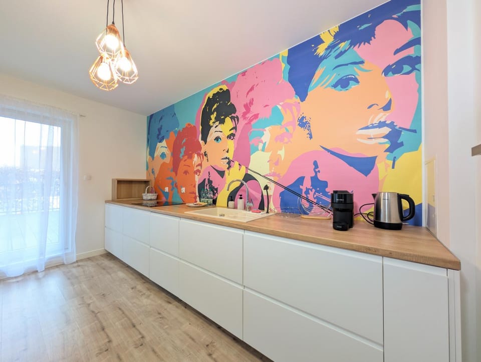 Kitchen or kitchenette, oven, stove