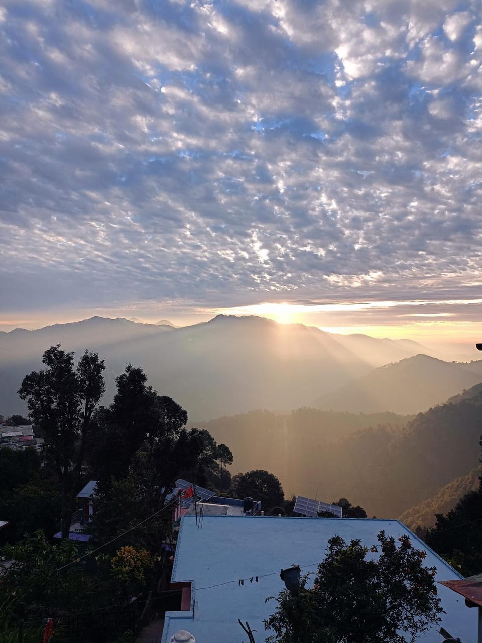Natural landscape, Mountain view, Sunrise