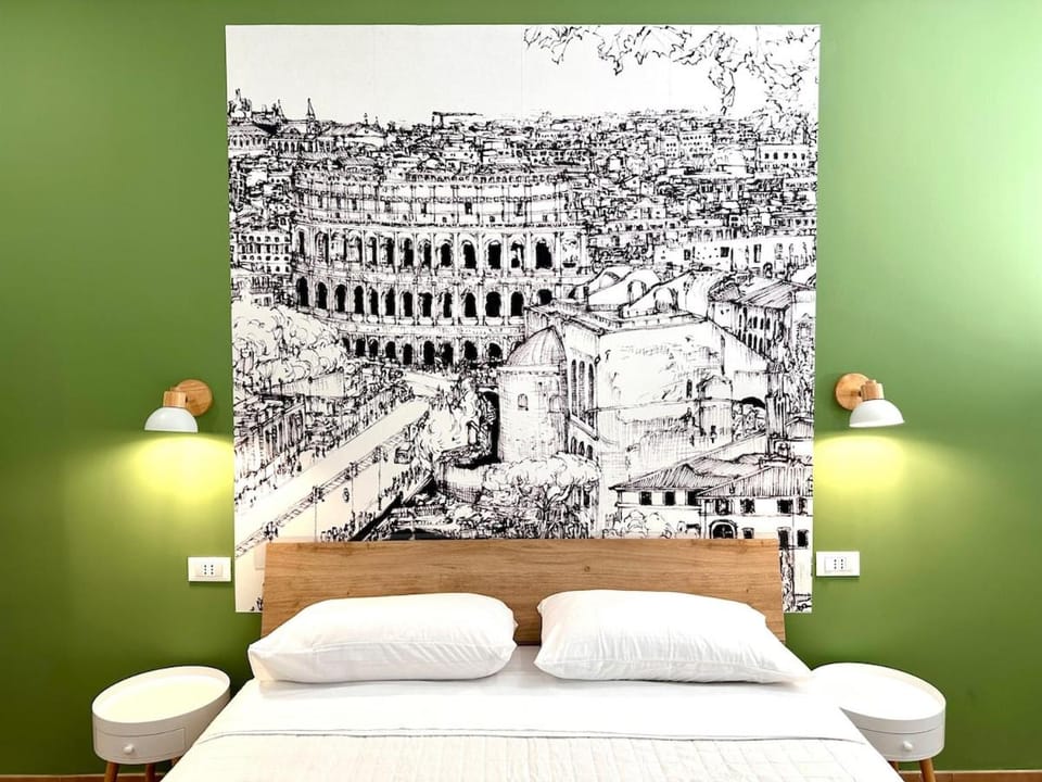 Bed, Photo of the whole room, Decorative detail, Bedroom