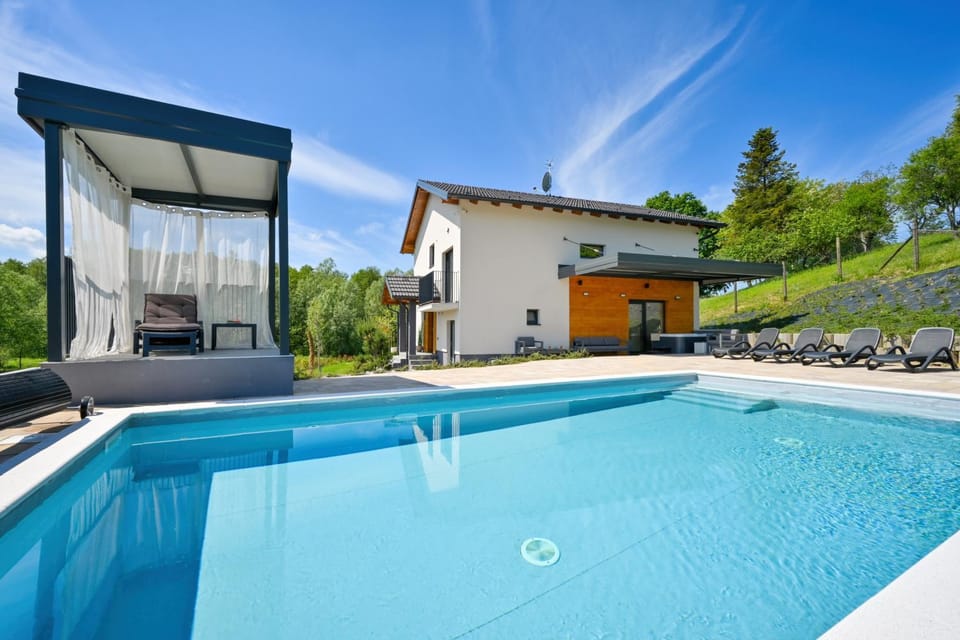 Patio, Day, Pool view